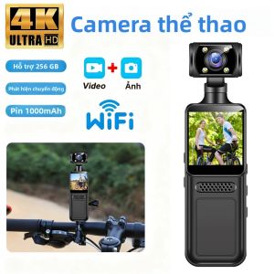 Camera Hành Trình Kỹ Thuật Số Mini 4K Di Động Tích Hợp WiFi Camera Đeo Thân Tích Hợp Tầm Nhìn Ban Đêm Mẫu 2025 Dành Cho Thể Thao & Hành Động