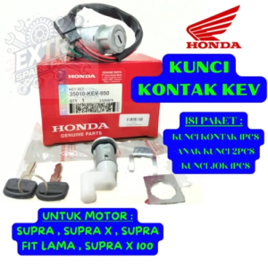 KUNCI KONTAK SET KEV HONDA SUPRA SUPRA X SUPRA FIT LAMA KEY SET GEMBOK KONCI KUALITAS ORIGINAL AHM .