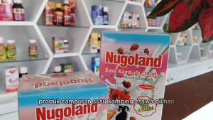 Nugoland Susu Bubuk Kambing Ettawa Bubuk rasa  Stroberi Kemasan Sachet