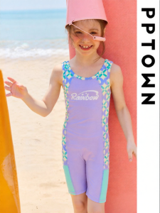 PPTOWN | Sun-Protective Quick-Dry Professional Training Swimsuit for Girls