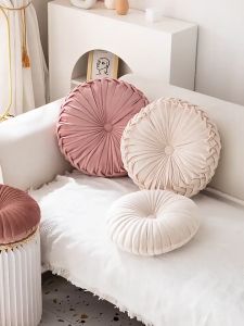 [Nhập RS0822 giảm 30k cho đơn 99k]Gối Đệm Tròn Màu Trơn Hình Bánh Xe 38x10cm