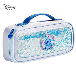Disney | Disney Stitch Hộp Đựng Bút Chì Dung Tích Lớn Nhiều Lớp Túi Đựng Văn Phòng Phẩm Cho Học Sinh Trung Học Túi Hình Chữ Nhật Polyester