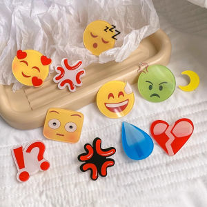 Emoji Water Drop Hair Clip Pack Handmade Hairpin Acrylic Sweat Side