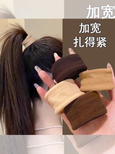 High Elasticity Hair Ties for High Ponytail Soft Non-Sagging Wide Mask Style Hair Bands No Seams Fashionable Hair Accessories