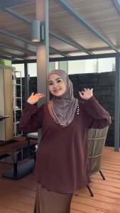 KALISHA X MIMA Kerudung Bergo Hamidah Malay Jilbab Instan Non Pet Kerudung Instan Kaos Rayon Vanya Size S