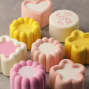 Round Square Heart-shaped Five Pointed Star Shaped Mousse Pudding Cup mold Silicone Cake Mold Chocolate Molds Kitchen Tools