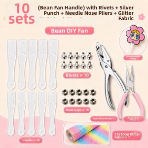 YUGUANG | Creative Transparent Plastic DIY Fan Handle