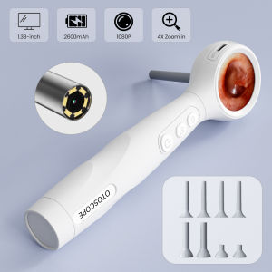 Digital Otoscope Visual Ear Cleaner Camera with 6 LEDs 1.38 Screen HD1080P Portable Video Ear Endoscope Ear Wax Removal Tool