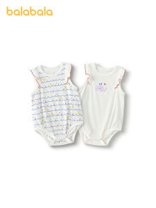 Balabala áo liền quần trẻ em sơ sinh bò phù hợp với mùa hè 2025 hai bộ chi tiết