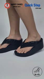 [🥇ควิกสเต็บแท้100%🔢ไซส์ 36-40👠ส้น 3 นิ้ว] Quick Step รุ่น 8779-404 รองเท้าทรงฟริบฟรอบ รองเท้าแตะคีบ รองเท้าพื้นนุ่มเพื่อสุขภาพเท้า สวย นุ่มมาก สบายเท้า