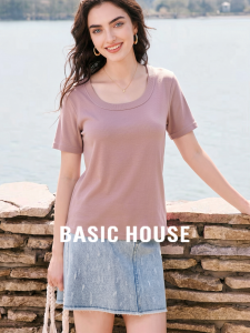 Basic House | Summer Short Sleeve Round Neck Tshirt