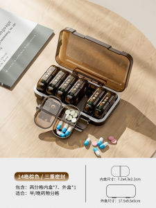 Portable Mini Japanese Style Medicine Box Pill Organizer for Daily Use Carry-On Weekday Splitter Compact Storage Case