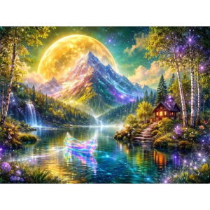 BILIBILI | Jigsaw Puzzle 500/1000/1200/2000PCS Scenic Mountain Lake River Landscape Stress Relief Puzzle Wall Art Decor Gift