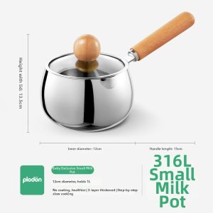 PLODON | Baby Multi-functional Milk Pot 316L Stainless Steel