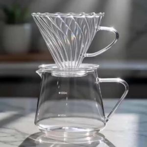 Bộ Dụng Cụ Pha Cà Phê Bằng Bình Thủy Tinh 600ML Kèm Dụng Cụ Rót Và Bộ Lọc Cà Phê V60 Dùng Cho Nhà Và Văn Phòng - Bộ Dụng Cụ Pha Cà Phê