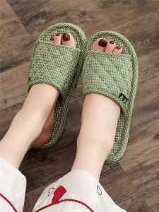 Home Cotton Slippers Soft Bottom Indoor Floor Quiet Summer Mens Ladies Bedroom Wooden Floor Home Use Comfortable Slippers