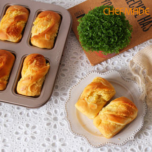 CHEFMADE 8 Cup Petite Loaf Pan Non-stick Mini Pound Cake Tin Mini Loaf Tin Cake Pan Oven Bakeware Non-Stick Baking Bread Tray WK112013-1
