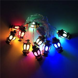1pc 1.5M/3M Golden Retro Palace Lamp String Battery Powered Used for Ramadan Wedding Parties Indoor Outdoor Holiday Home Decor