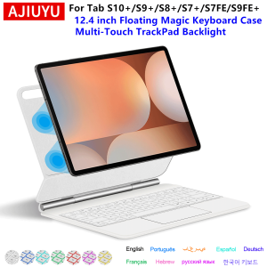 Floating Magic Keyboard Case For Samsung Galaxy Tab S10+ S10 Plus 12.4 SM X820 X826B Tab S7 FE S7+ S8+ S9+ S9FE Plus 12.4" Cover
