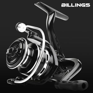 BILLINGS Spinning Fishing Reel AC1000-7000 Fishing Reel Max Drag 10KG with Metal Spool Fold Rocker Left/Right Interchangeable