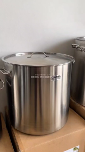 OSSEL Premium Stainless Steel Stock Pot Panci Kaldu Panci Kuah Stainless Steel 50 Cm 98 Liter Food Grade OS-5098 OSSEL