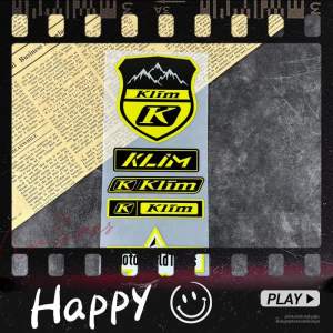 Motorcycle Sponsor KLIM Logo Helmet Reflective Sticker  Refit Visor Kit Windshield Glass Lens Decals Fender Moto Body Side Box Watertight Accessories Decorative For KTM BMW YAMAHA HONDA Suzuki Adventure