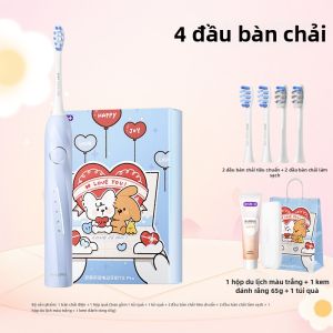 Saky | Bộ Bàn Chải Điện Cặp Đôi Lông Mềm Tự Động Thông Minh T2Pro