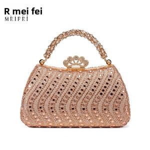 MEIFEI | Elegant Evening Clutch with Full Diamond Embellishment