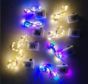 Rẻ Nhất Sàn - Dây Đèn Nháy Pin Led Đom Đóm Fairy light Dây Dài 5m/3m/2m/1m - Màu Sắc Đa Dạng - Chống Nước Siêu Bền