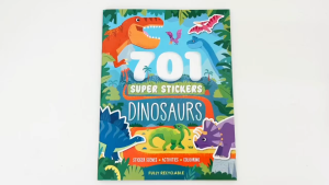 701 Super Stickers Dinosaurs Activity Book (60 Pgs) With Sticker Scenes & Colouring For Kids