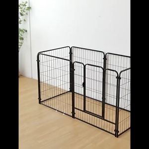 New MEOW STAR Foldable Dog Playpen 200x100x120cm Durable Metal Pet Exercise Pen for Large Dogs DIY Collapsible Play Area with Easy Snap Splicing Design