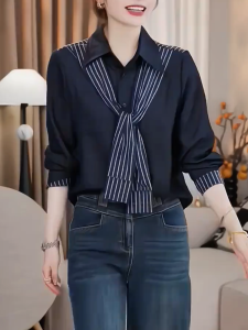 QINGNAER | Loose Fit Age-Defying Versatile Stylish Womens Shirt