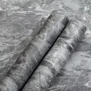 wallpaper sticker dinding motif marmer abu 8m x 45cm