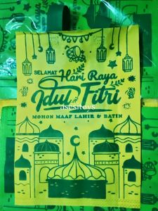 Goodie Bag Handle (HLS) edisi Idul Fitri KUNING 25x35x8 NEW Spunbond