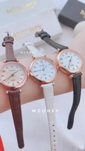 Mooney Jam Tangan Wanita Barsh 04 Tali Kulit Wanita Simple Fashion Quartz