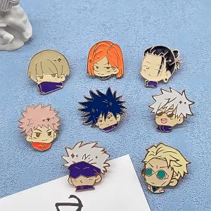 Ready Stock Jujutsu Kaisen Metal Badge Satoru Gojo Yuji Itadori Nanami Nobara Megumi Geto Metal Pin 咒术回战五条悟虎杖野蔷薇金属徽章胸针