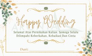 TERMURAH | Kartu Ucapan Happy Wedding - Kartu Ucapan Pernikahan - Kartu Ucapan Happy Engagement - Kartu Wedding - Greeting Card - Gift Card - Kartu Ucapan Happy Anniversary - Lazada