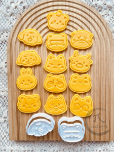 Mười Bảy Đầu Hoạt Hình Animal Raccoon Beaver Cookie Cutter Khuôn Nướng Bánh Hợp Kim Nhôm周边土偶黄油曲奇印