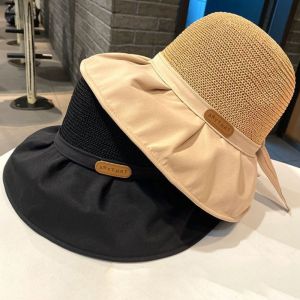 URBAG ฤดูร้อนฤดูร้อนฤดูร้อน หมวกผู้หญิงทรงสูง แฟชั่นสำหรับผู้หญิง กิจกรรมกลางแจ้งกลางแจ้ง หมวกปีกกว้างปีกกว้าง 2024 ทน หมวกปานามาโบว์