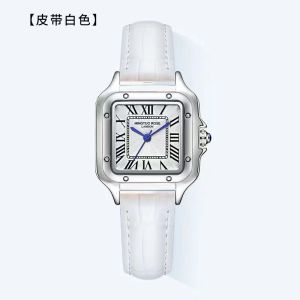 Joyous Singing 5 Jiang Shu Ying Square Quartz Watch Ladies Leather Belt Simple Vintage Small Square Womens Watch