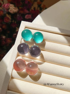Colorful Starry Sky Ball Earrings Beach Vacation Womens Fashion Jewelry Ear Pins Korean Style Moon Cloud Universe Theme