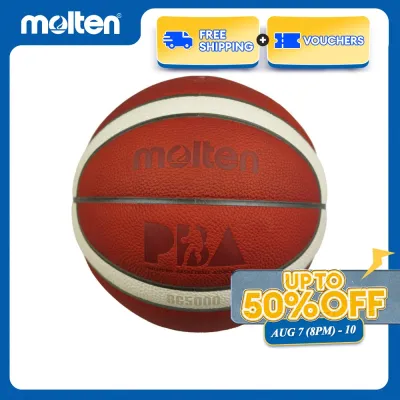 Molten B7G5000-PBA Basketball Size 7 with PBA Logo Premium Leather Cover and 2 Tone Design (Orange/Ivory)