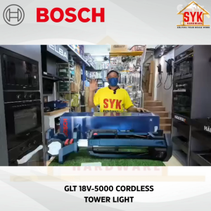 SYK Bosch GLT 18V-5000 Professional Cordless Tower Work Light Solo Set Battery Led Light Lampu Kerja 06019P5000