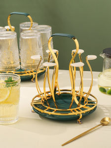 Accessible Luxury Wrought Iron Cup Shelf Glass Cup For Home Water Cup Holder Cup Storage Wine Glass Holder Upside down Draining Rack