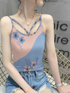 เสื้อกั๊กผู้หญิงแขนกุดพิมพ์ลายฤดูร้อน ทรงเข้ารูป ผ้าไนลอน ทรงเข้ารูป สำหรับผู้หญิงวัย 40-49 ปี ฤดูร้อน 2025