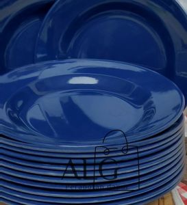 promo gratis sendok /1/2lusin piring melamine besar 23cm tebal dan tahan panas