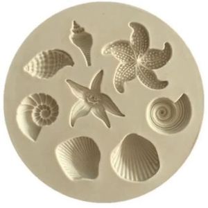 Shell Conch Mirror Epoxy Silicone Abrasive Simulation Shell Crafts Decoration Mold Chocolate Cake Baking Tool Silicone Shell Silicone Mold Cake Fondant Conch Baking Mould DIY Cake Decorating Mould Cupcake Chocolate Baking Tool Set