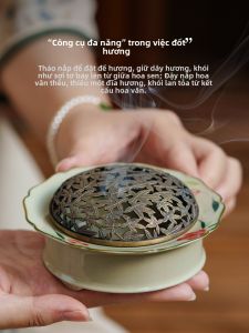 JISU | Bình Xông Hương 3 Chân Gốm Tinh Dầu Trang Sức Lễ Trà