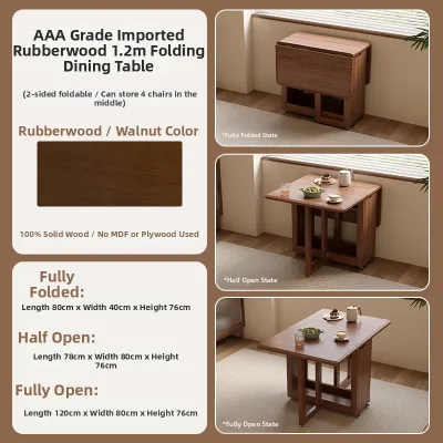 DONGMU | Folding Solid Wood Dining Table