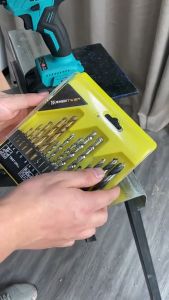 16 ตัว/ชุด HSS ดอกสว่านสวมเร็วเคลือบไทเทเนียม สำหรับ(เจาะไม้ เจาะปูน เจาะเหล็ก โลหะ วัสดุทั่วไป)ชุดดอกสว่านไฮสปรีด 9 ตัว/ชุด